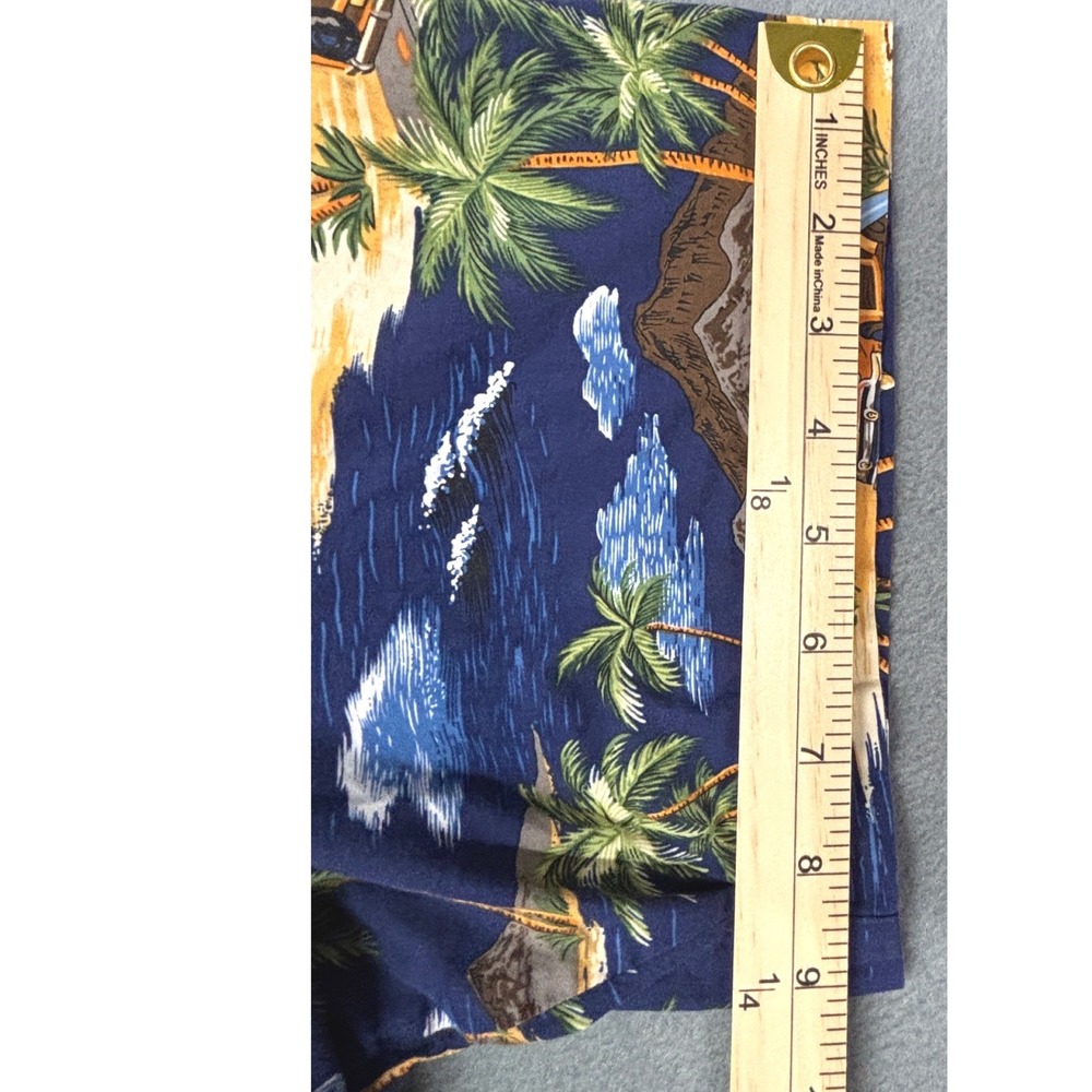 RJC Hawaiian Aloha Shirt Men's 2XL Made in Hawaii Surf Woody VW Bus Beach Camp - Picture 9 of 11